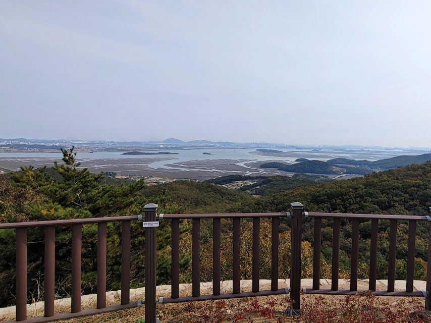 강화 루지 정상에서 바라본 강화도와 서해 풍경