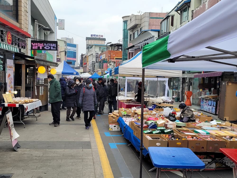 양평 5일장 해장국 집 가는 길 풍경