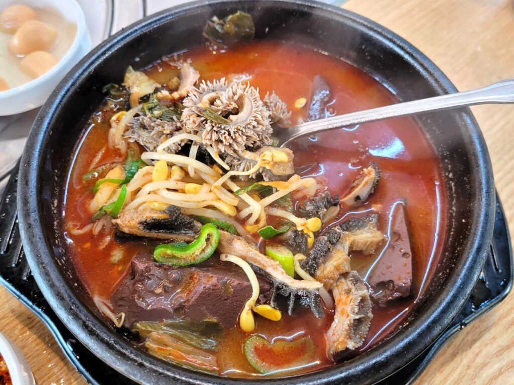 양평 5일장 해장국 한 뚝배기