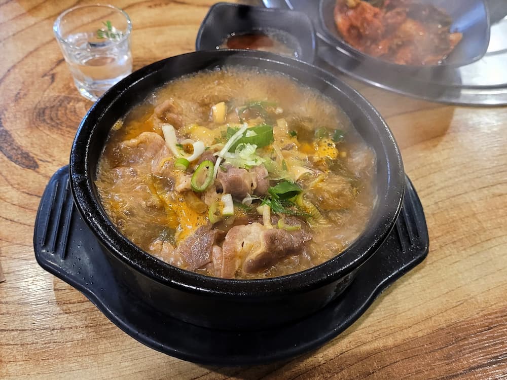 양평5일장 먹거리와 해장국 한상