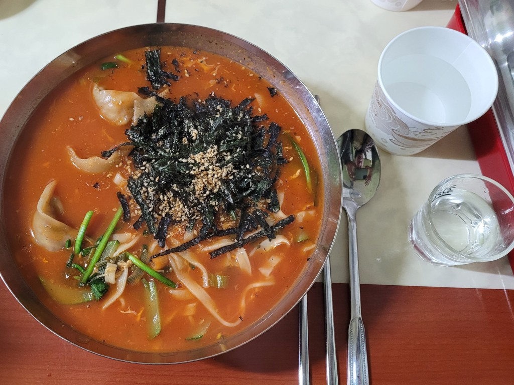 묵호항 오뚜기칼국수 장칼국수 한 그릇