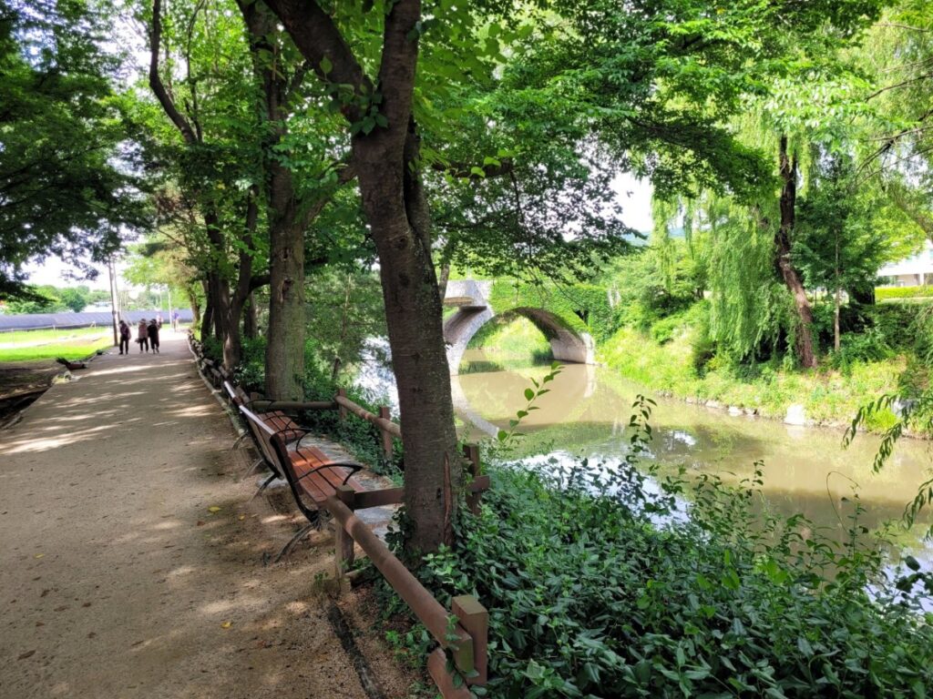 장자호수공원 산책로 풍경