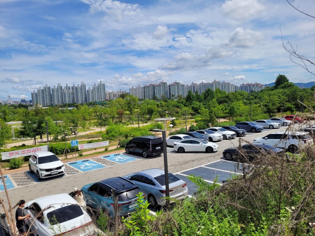 구리한강시민공원 근처 장자호수공원 주차장