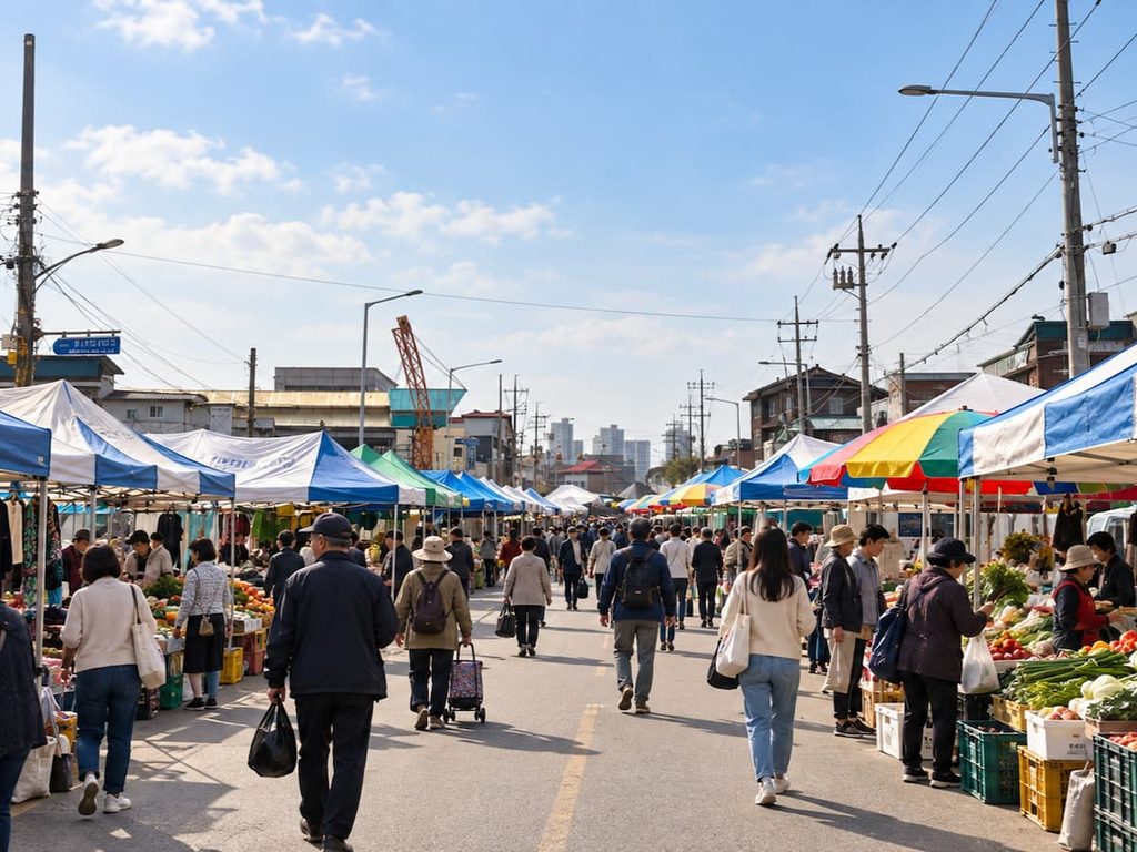활기찬 장호원장 거리 풍경